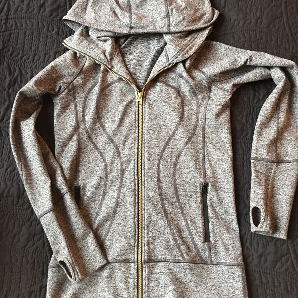 Grey heather jacket with stunning gold hardware